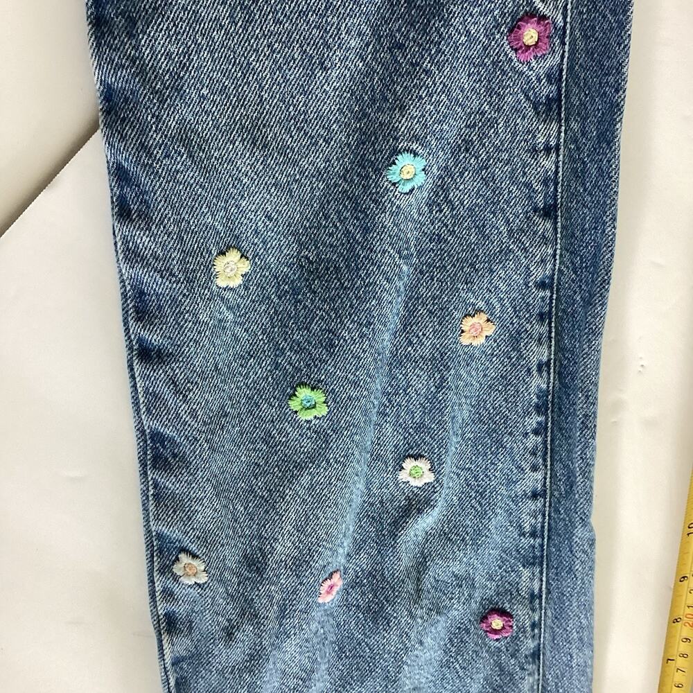 PacSun Blue Jeans with Multicolor Floral Embroidery - Picture 12 of 12